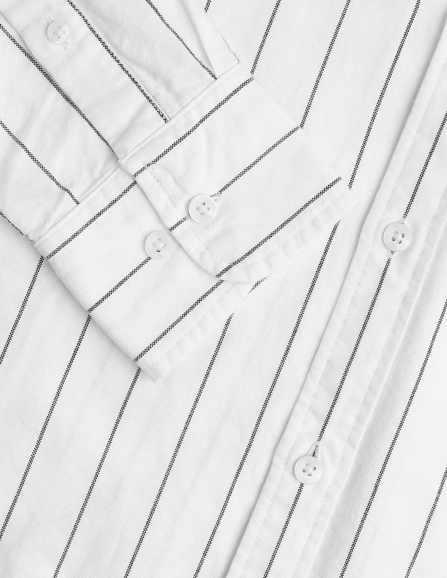 Vertical Striped Oxford Button Down Shirt White - U.S. Polo Assn. India | Large