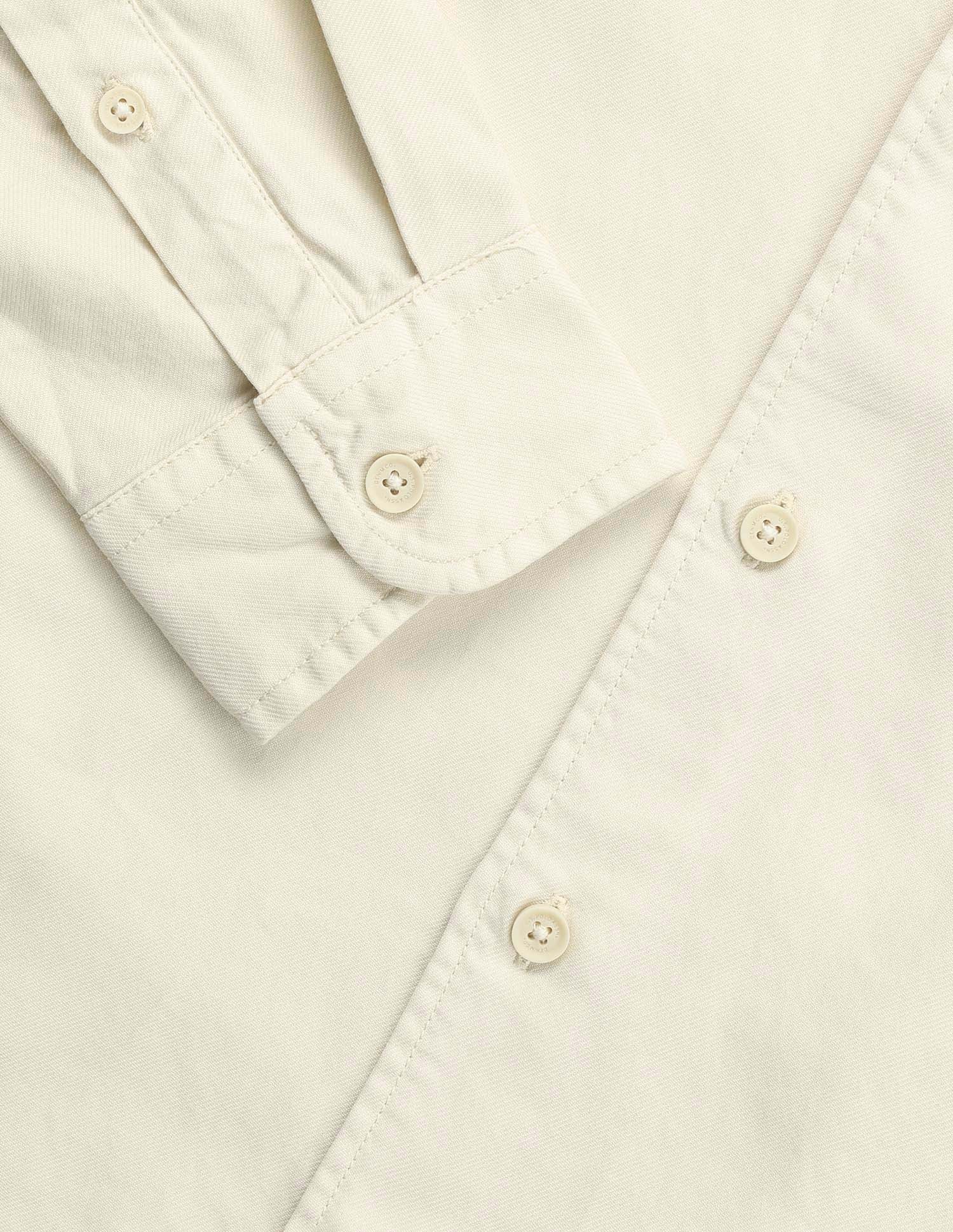 Regular Fit Solid Shirt Ecru - U.S. Polo Assn. India | Large