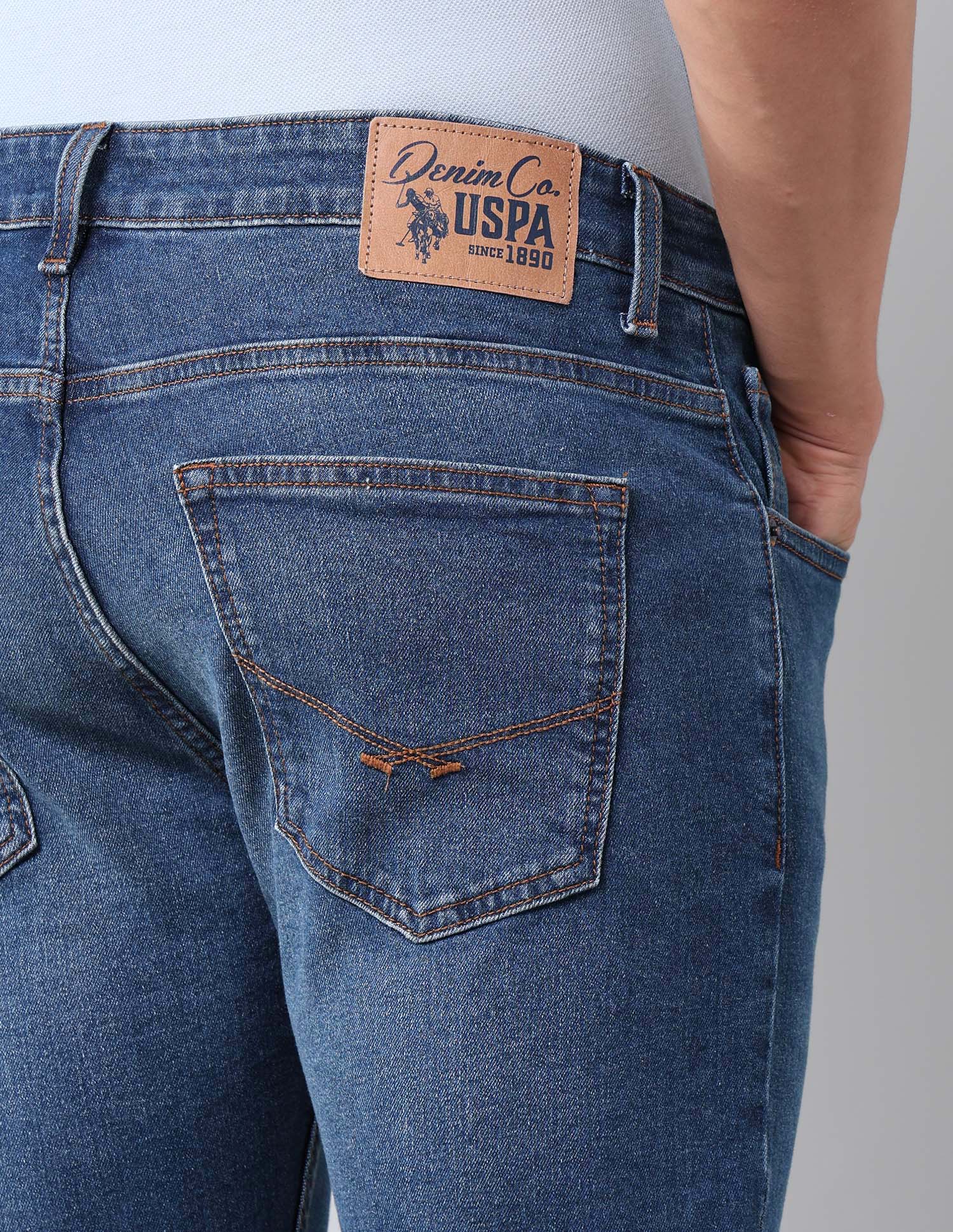 Henry Tapered Fit Blue Jeans Blue - U.S. Polo Assn. India | Large