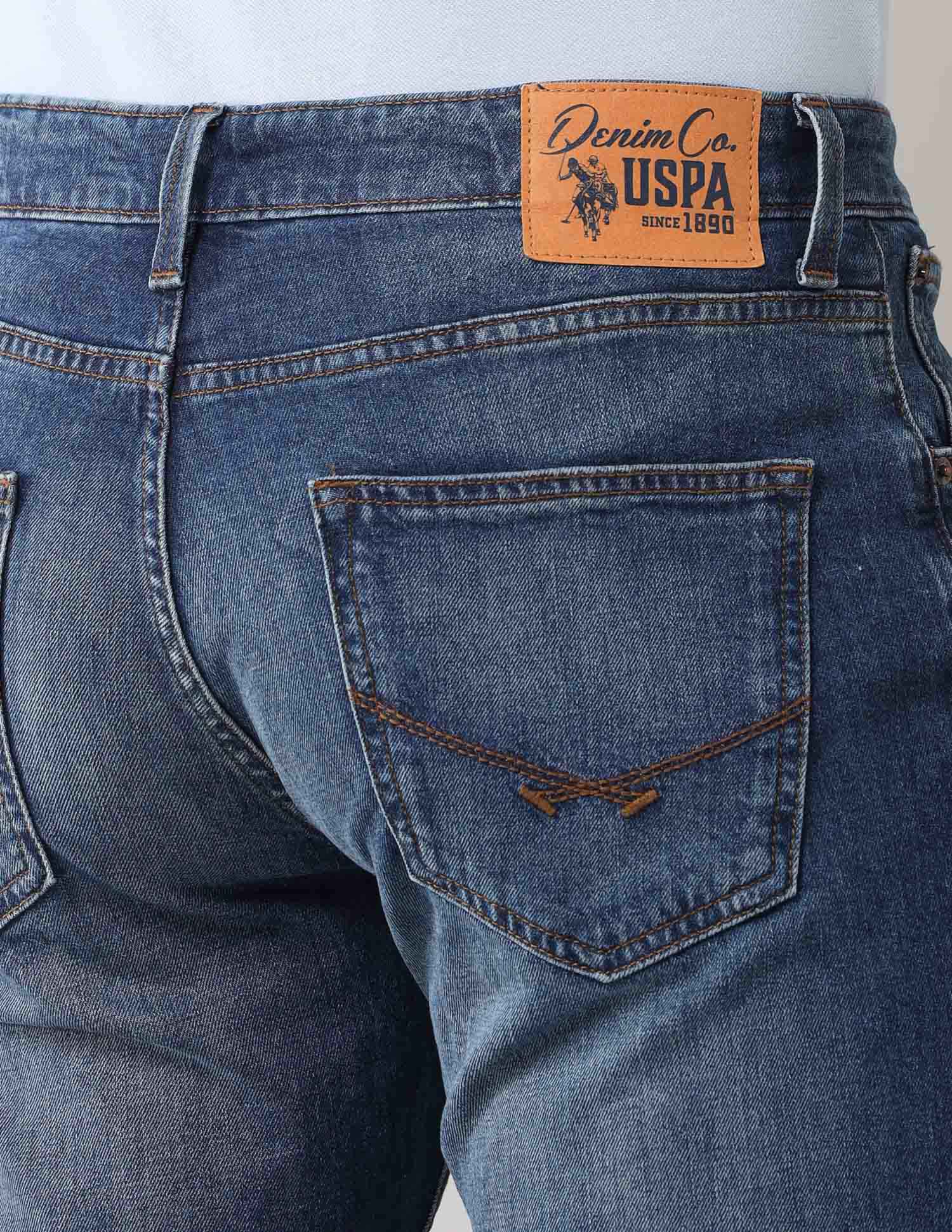 Harold Slim Straight Fit Blue Jeans Blue - U.S. Polo Assn. India | Large