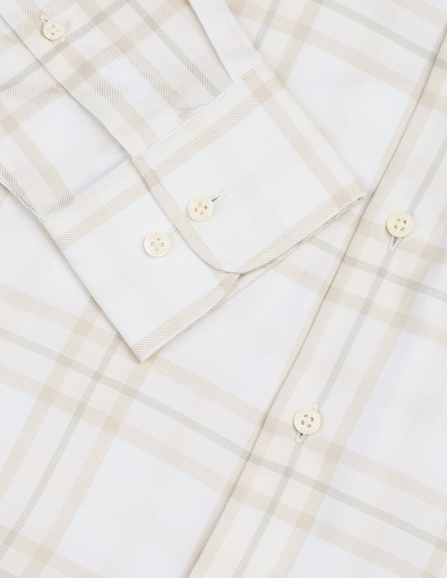 Grid Tattersall Checked Twill Shirt Ivory - U.S. Polo Assn. India | Large