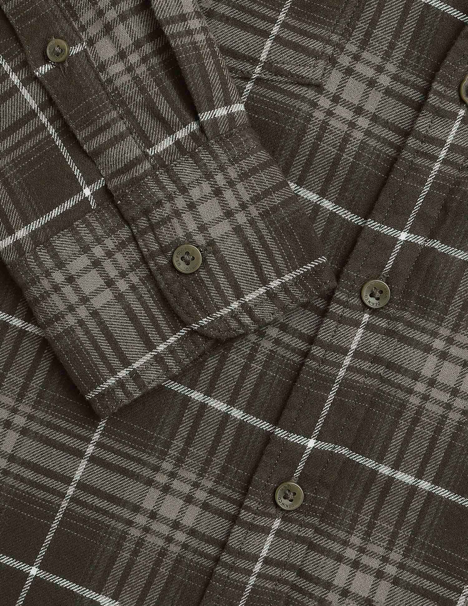 Twill Tartan Checked Shirt Olive - U.S. POLO ASSN. | Large