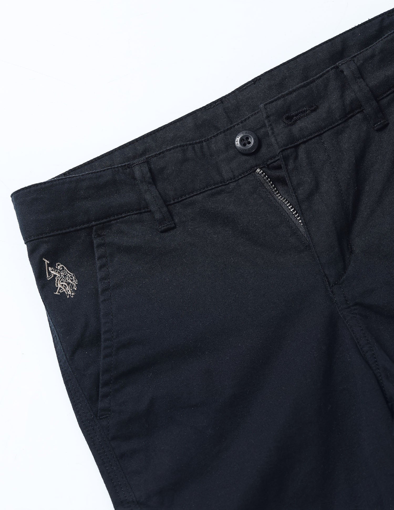 Mid Rise Twill Trousers Navy - U.S. Polo Assn. India | Large
