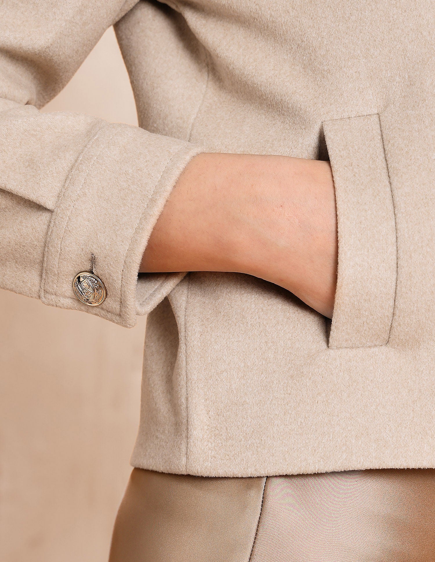 Textured Cropped Regular Fit Jacket White - U.S. POLO ASSN. | Large