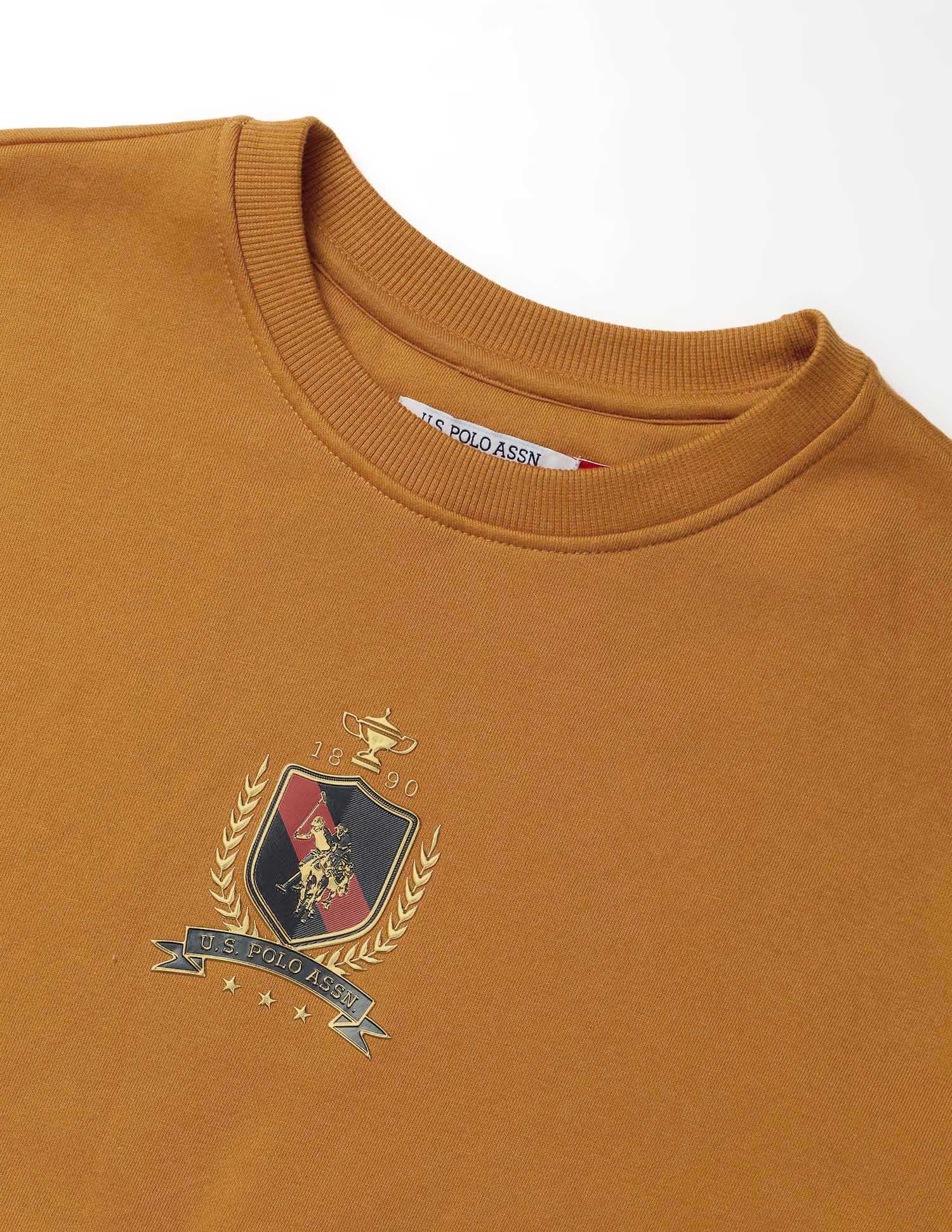 Relaxed Fit Brand Printed Sweatshirt Orange - U.S. POLO ASSN. | Large