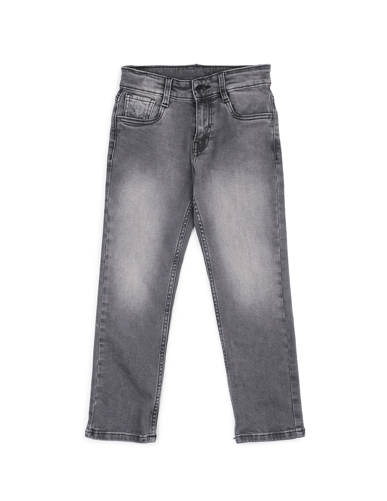 Boys Mid Rise Relaxed Fit Jeans Grey - U.S. POLO ASSN. | Large