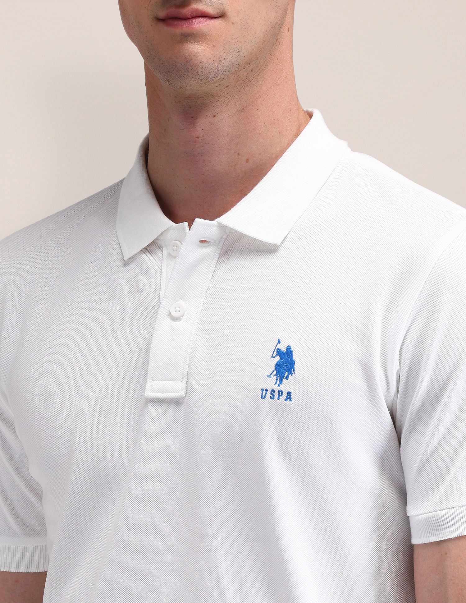 Solid Slim Fit Polo Shirt White - U.S. POLO ASSN. | Large