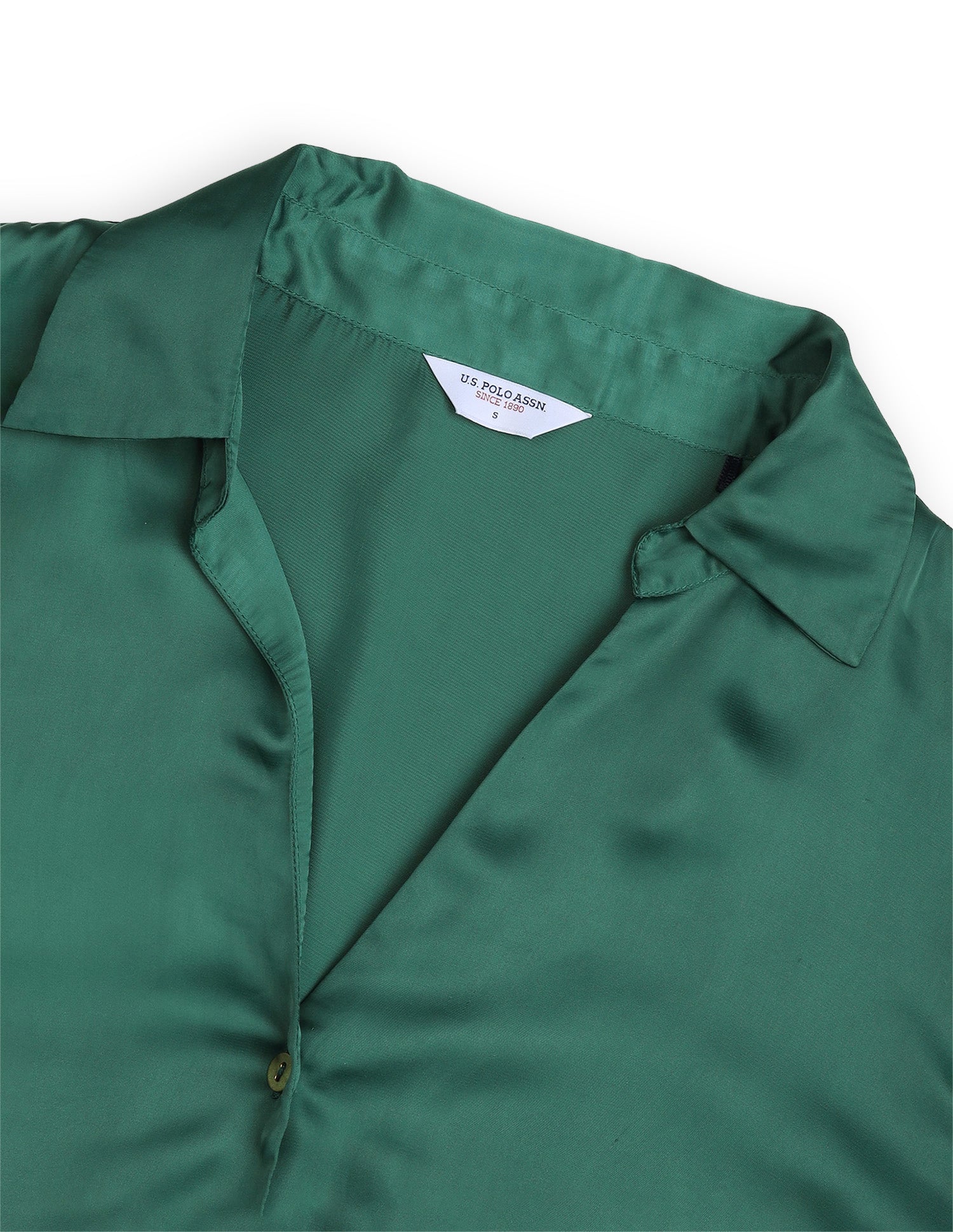 Solid Relaxed Fit Shirt Green - U.S. Polo Assn. India | Large