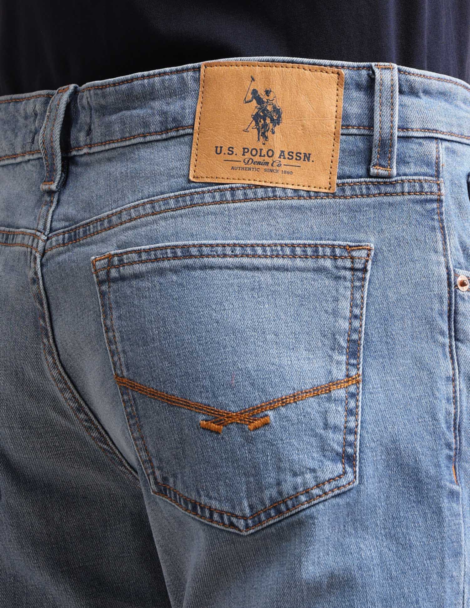 Stone Wash Brandon Slim Fit Jeans Blue - U.S. POLO ASSN. | Large