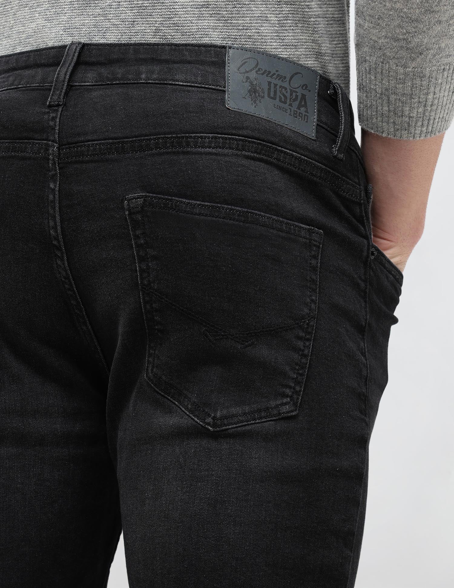 Harold Slim Straight Fit Black Jeans Black - U.S. POLO ASSN. | Large