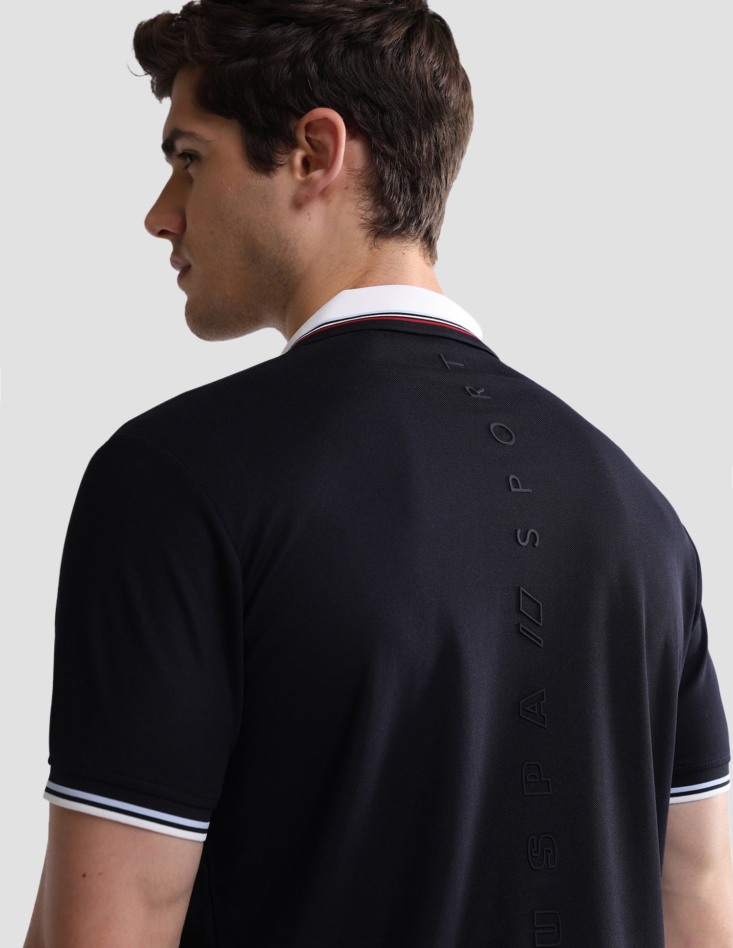 Solid Slim Fit Active Polo Shirt Navy - U.S. Polo Assn. India | Large