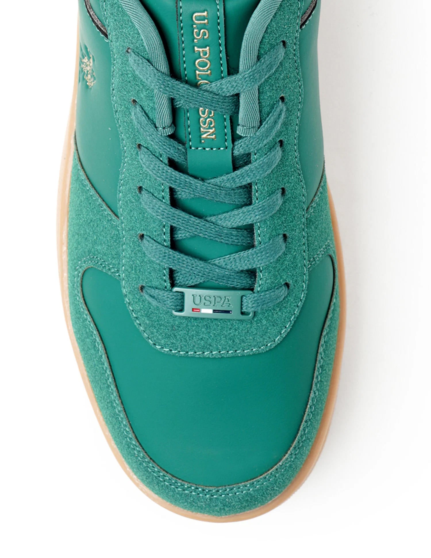 Men Jaxon 2.0 Dk. Green Retro Court Sneakers Green - U.S. Polo Assn. India | Large