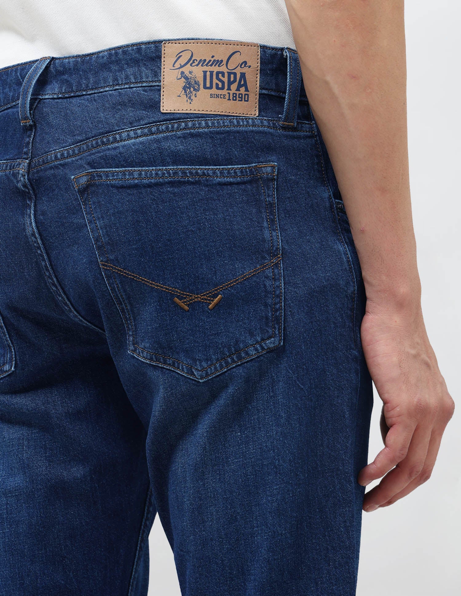 Brandon Slim Tapered Fit Blue Jeans Indigo - U.S. POLO ASSN. | Large