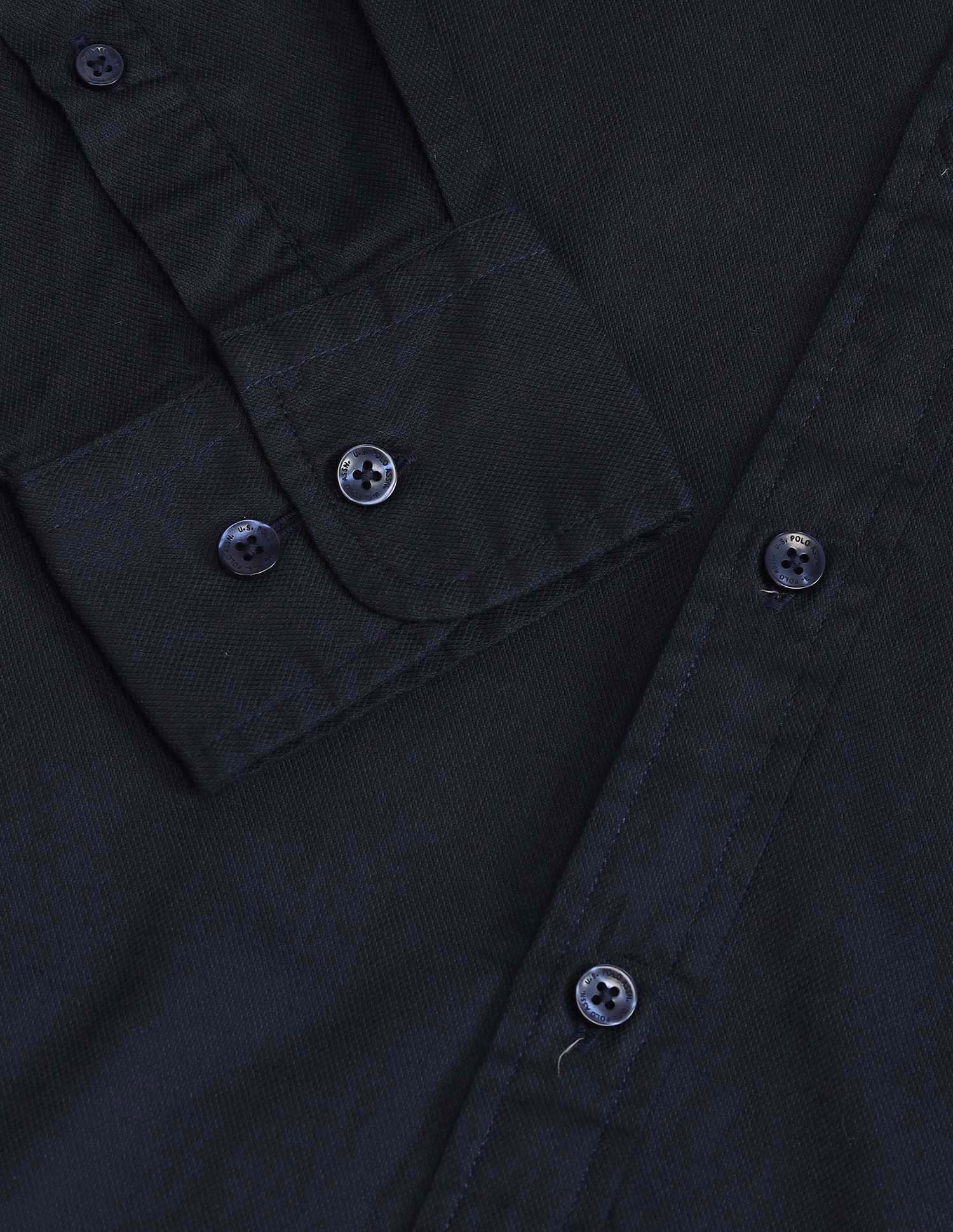Slim Fit Solid Shirt Navy - U.S. Polo Assn. India | Large