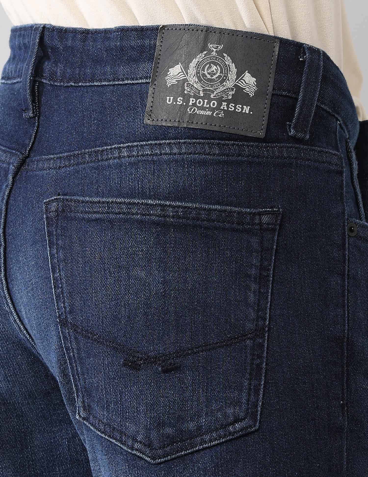 Brandon Slim Tapered Fit Blue Jeans Blue - U.S. POLO ASSN. | Large