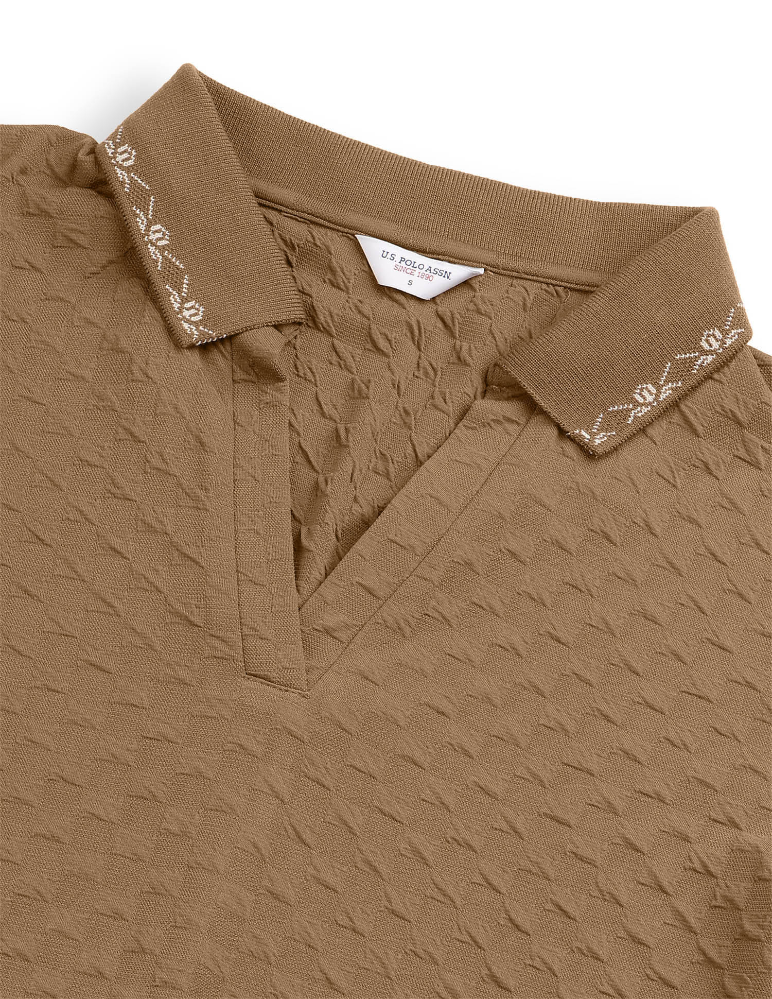 Textured Polo Dress Brown - U.S. Polo Assn. India | Large