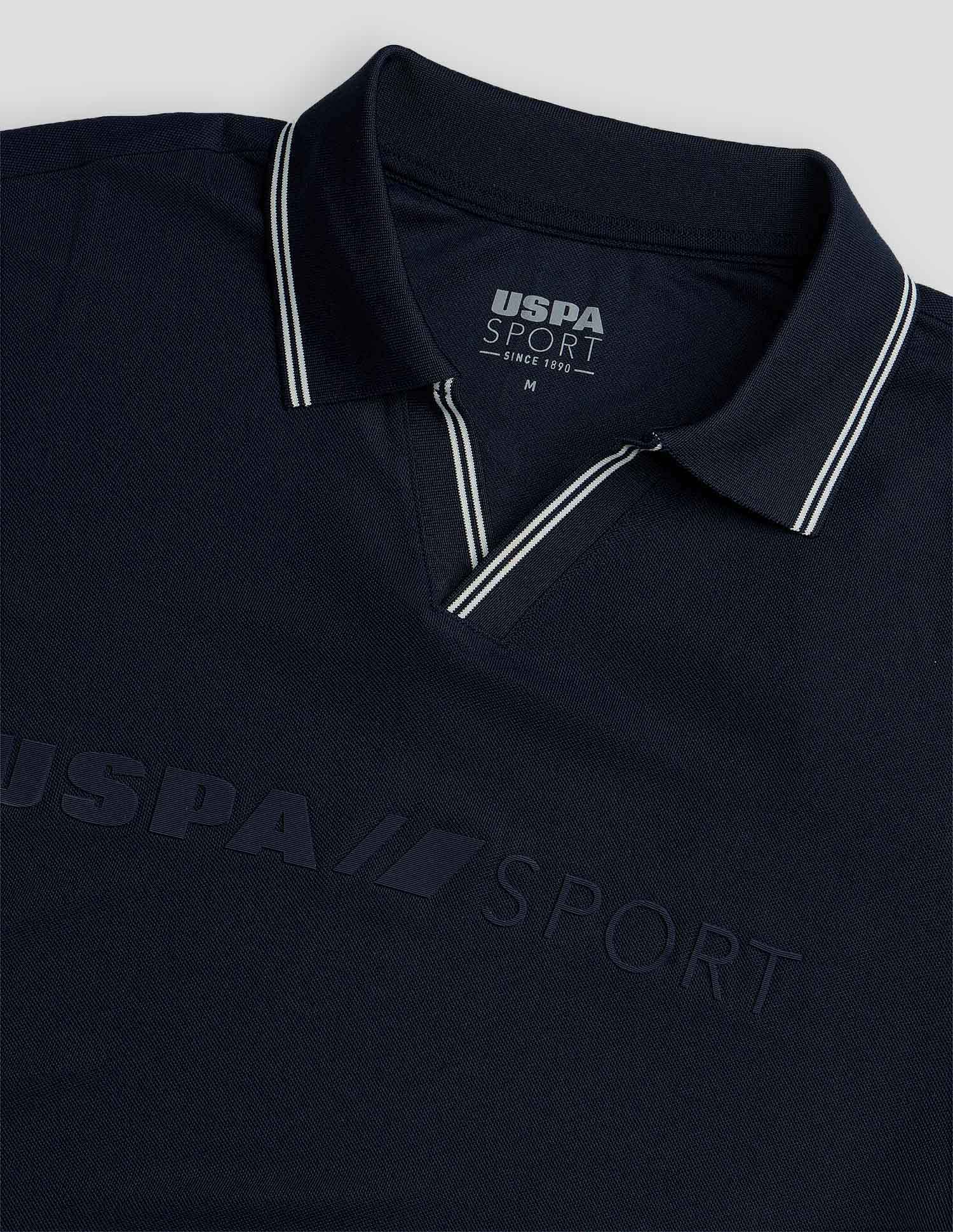 Brand Embossed Regular Fit Active Polo Shirt Navy - U.S. POLO ASSN. | Large