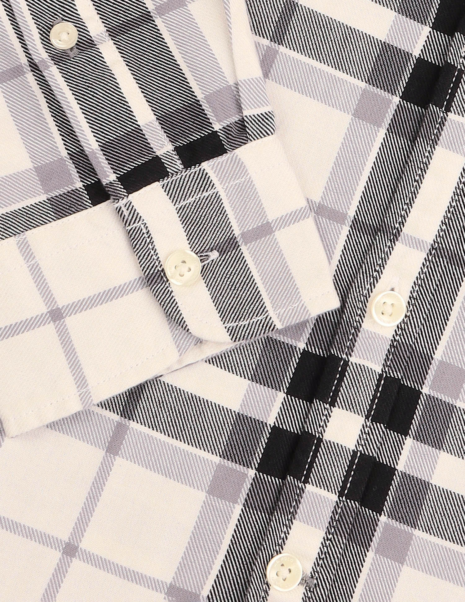 Tartan Checked Twill Shirt Ivory - U.S. Polo Assn. India | Large
