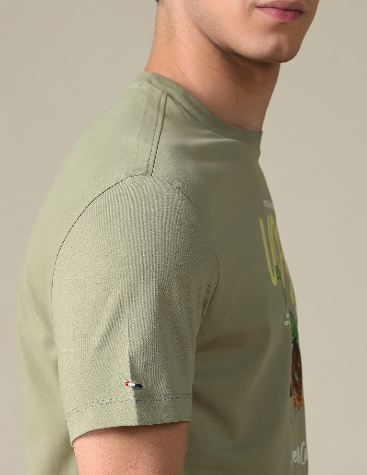 Slim Fit Graphic Brand Printed T-Shirt Green - U.S. Polo Assn. India | Large