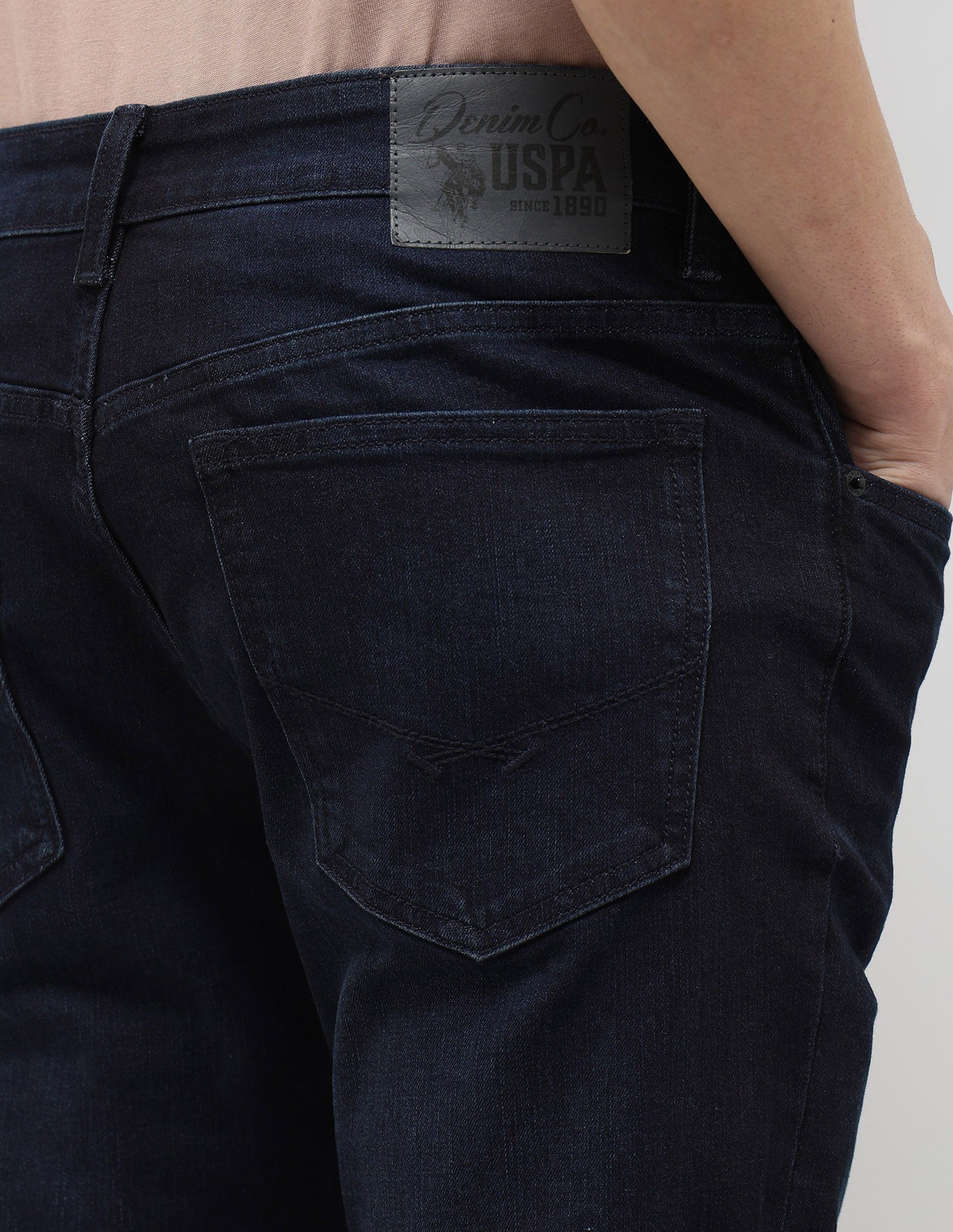 Brandon Slim Tapered Fit Blue Jeans Indigo - U.S. POLO ASSN. | Large