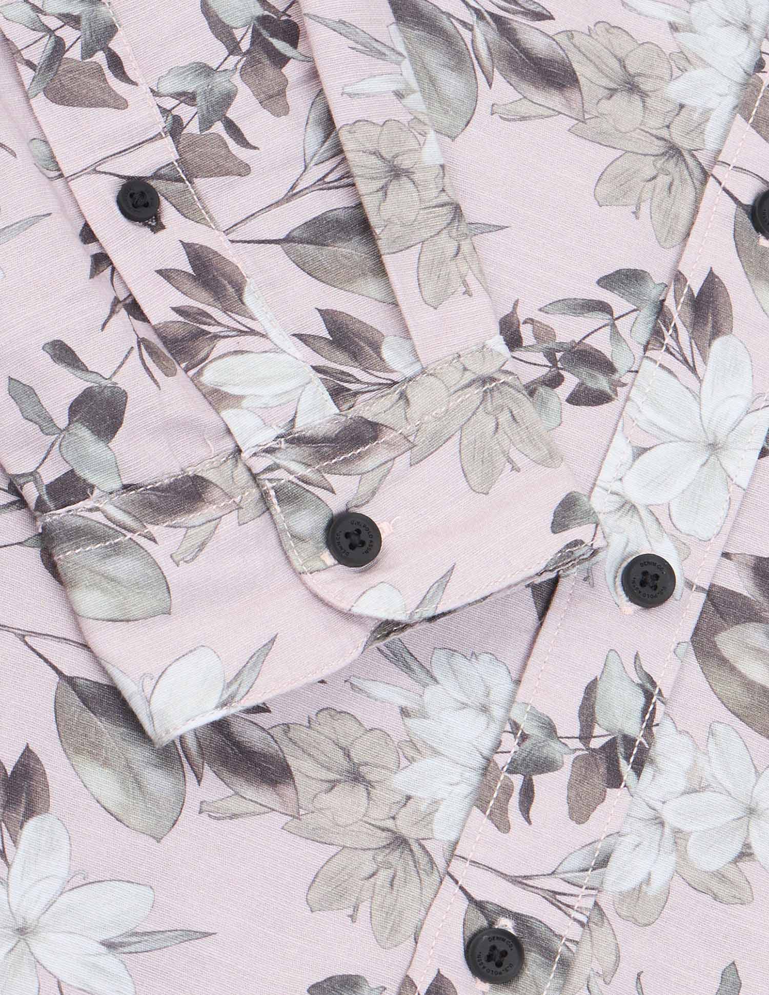 Floral Printed Regular Shirt Light pink - U.S. POLO ASSN. | Large