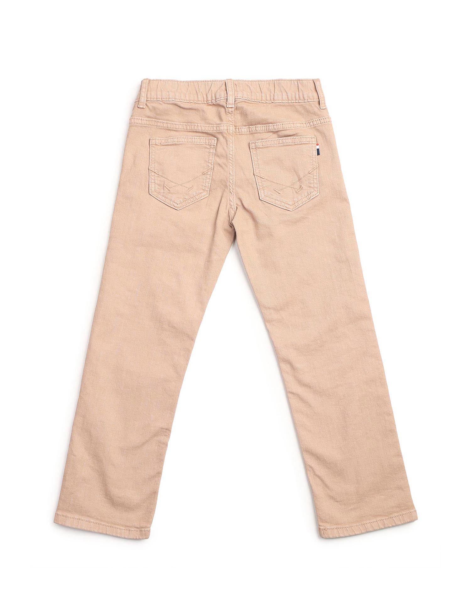 Boys Relaxed Fit Pink Jeans Dark Pink - U.S. POLO ASSN. | Large