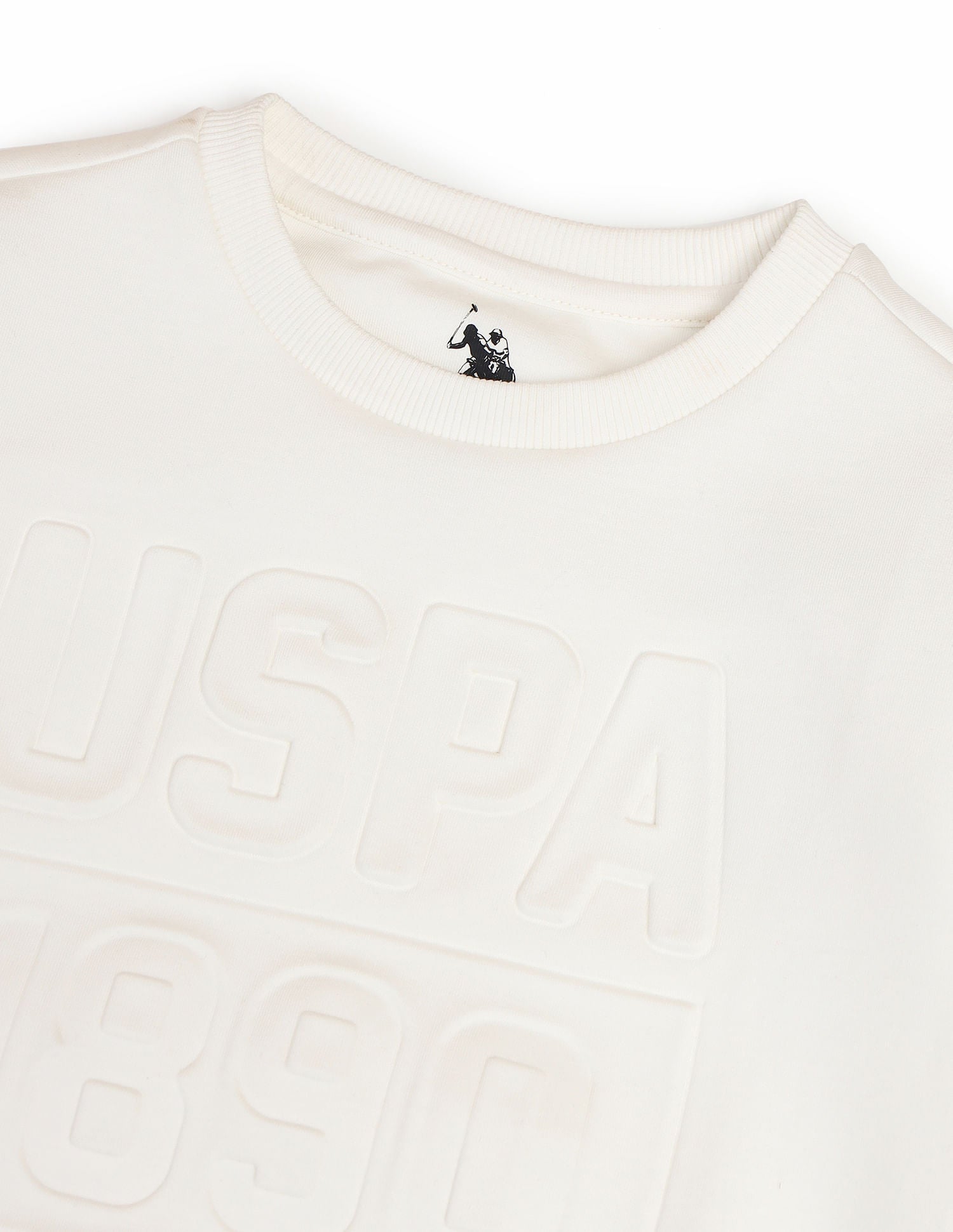 Boys Brand Printed Sweatshirt Green Sheen - U.S. Polo Assn. India | Large