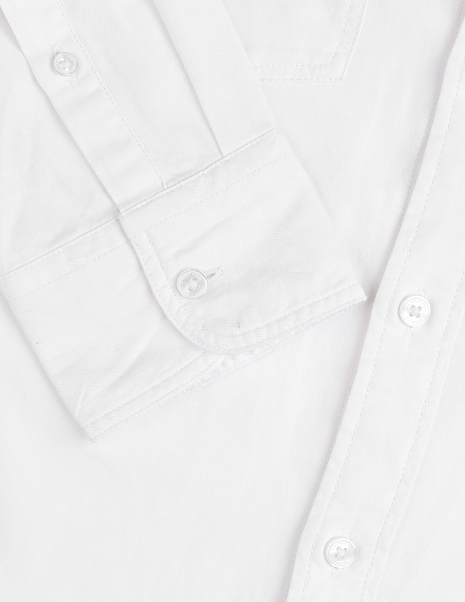Solid Regular Fit Shirt White - U.S. Polo Assn. India | Large