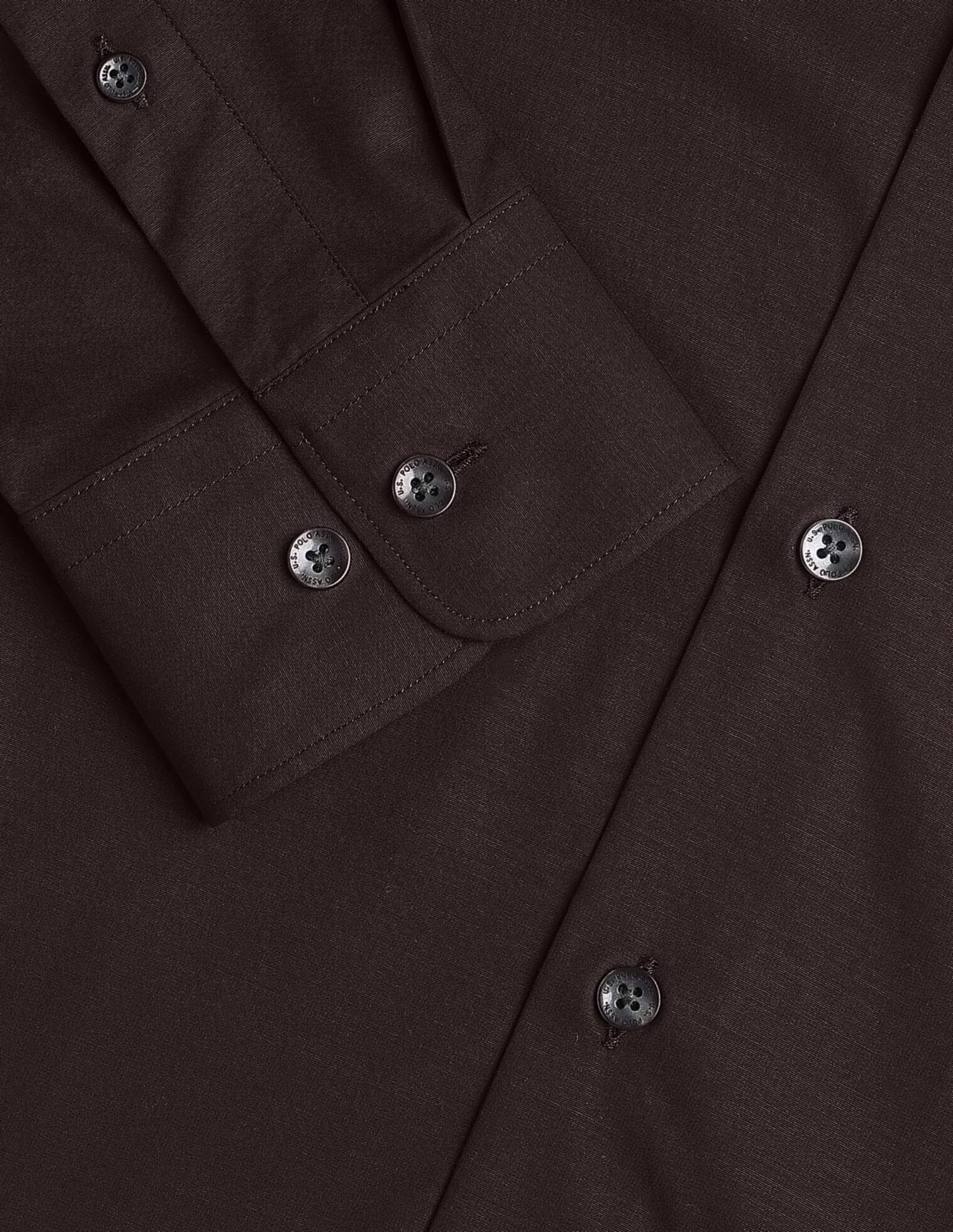 Solid Tailored Fit Shirt Choco - U.S. Polo Assn. India | Large