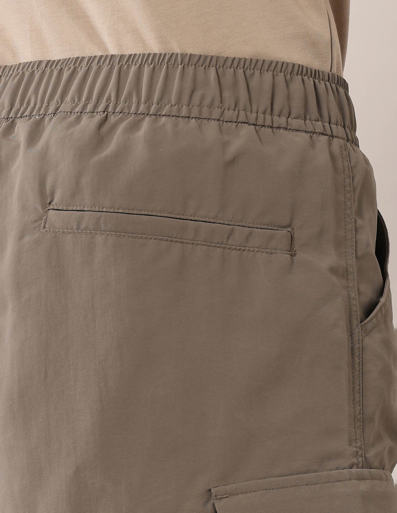 Solid Regular Fit Cargo Shorts Khaki - U.S. Polo Assn. India | Large