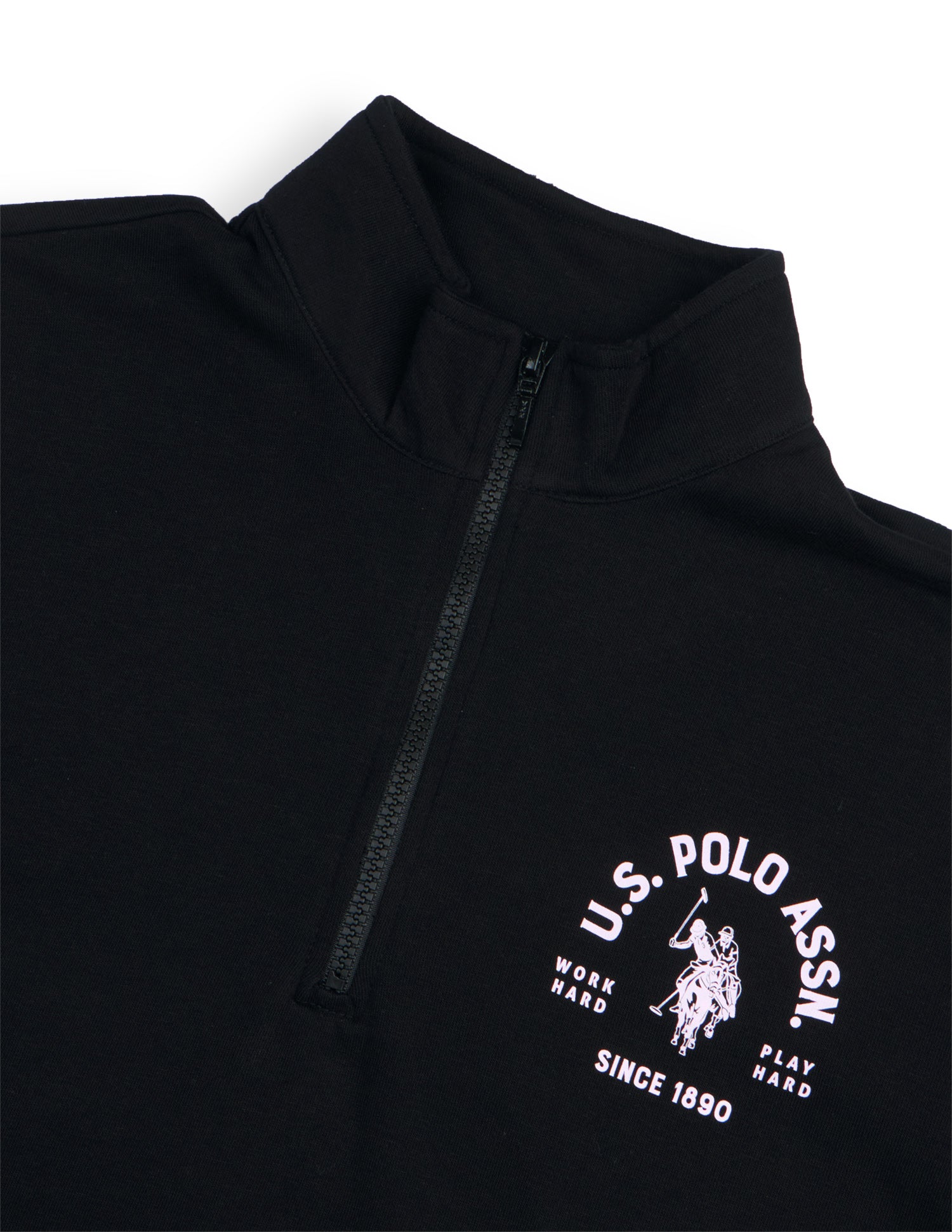 Solid Regular Fit Sweatshirt Black - U.S. Polo Assn. India | Large