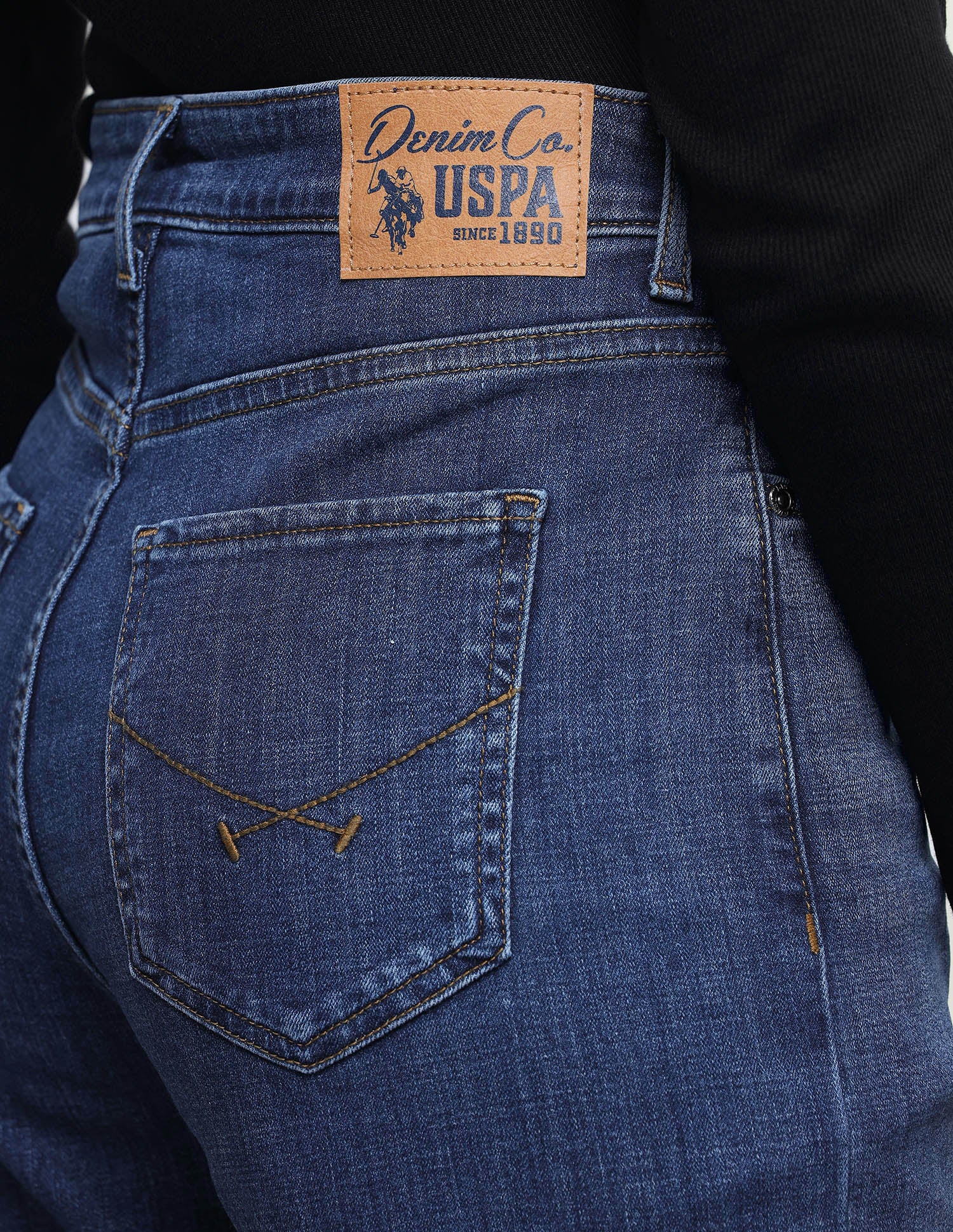 Straight Fit Blue Jeans Dark Blue - U.S. Polo Assn. India | Large
