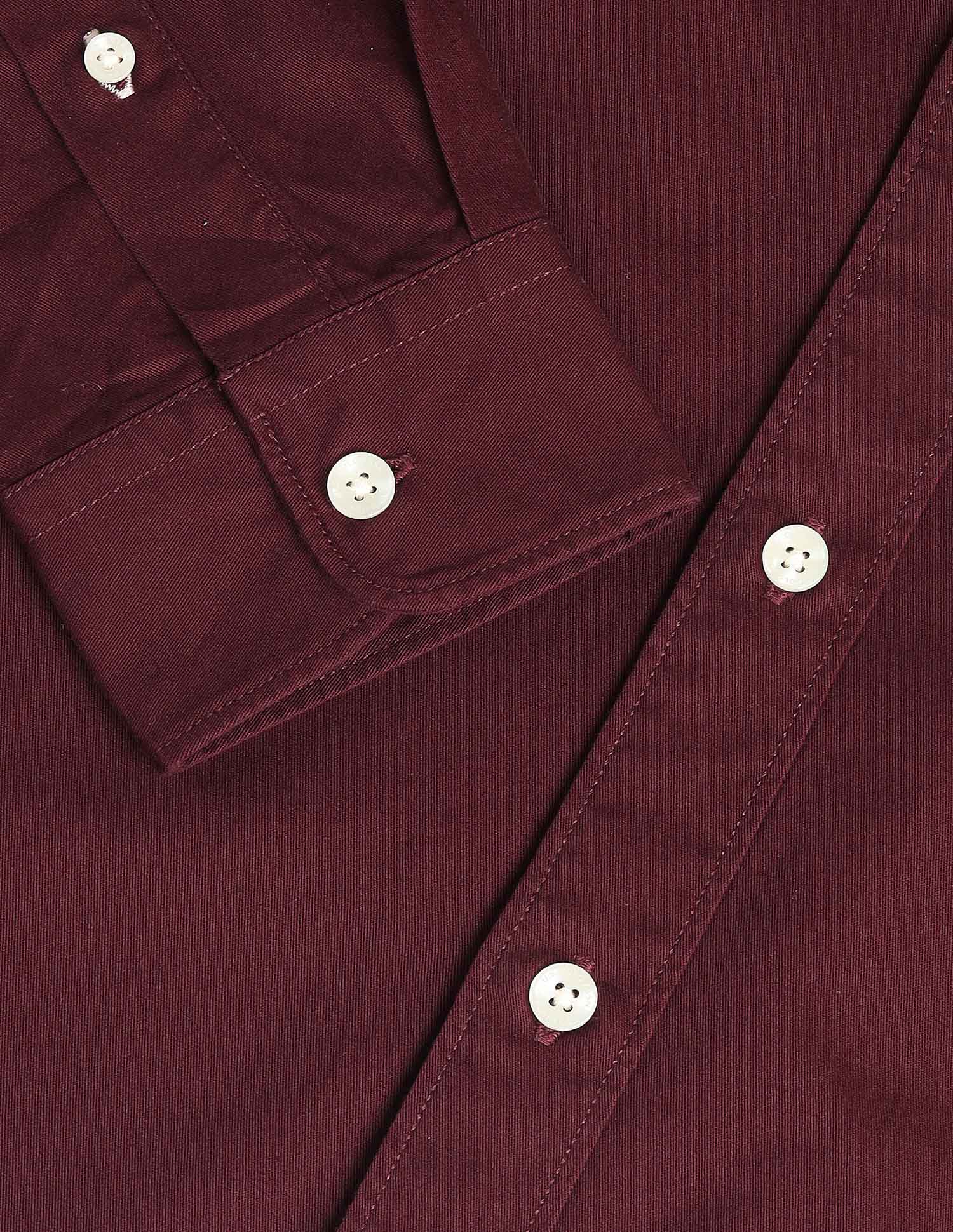 Regular Fit Solid Shirt Maroon - U.S. POLO ASSN. | Large