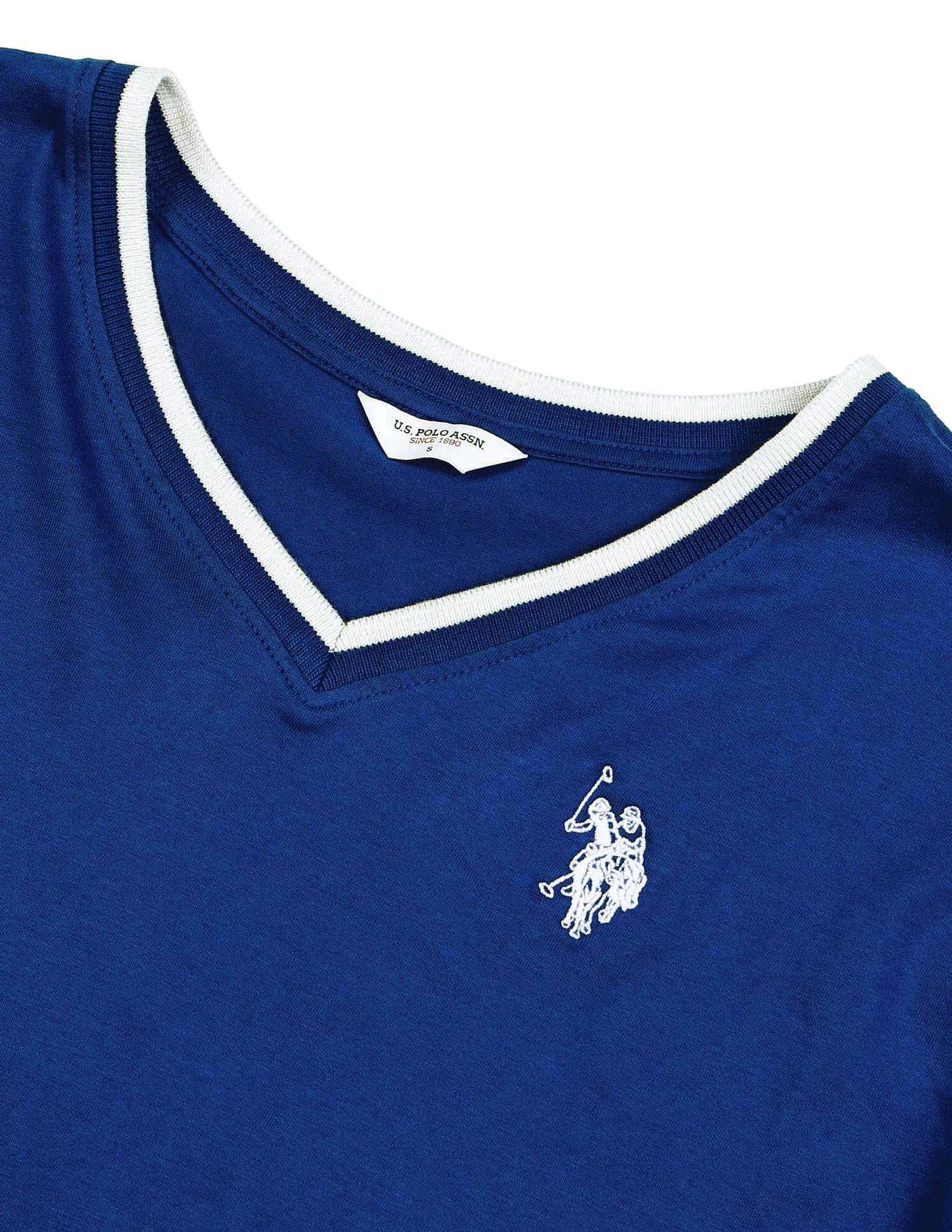 Oversized Fit Solid T-Shirt Royal Blue - U.S. POLO ASSN. | Large