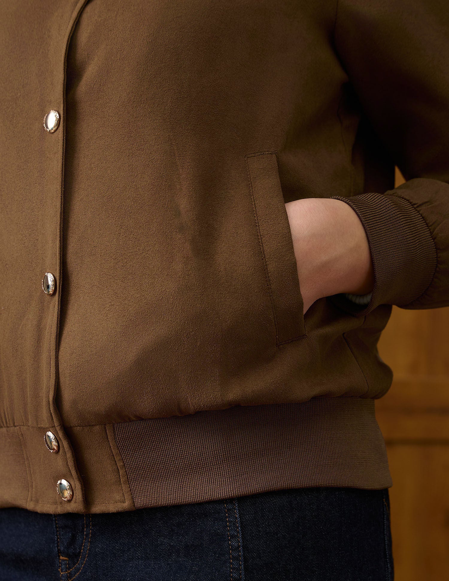 Solid Regular Fit Jacket Bronze - U.S. POLO ASSN. | Large