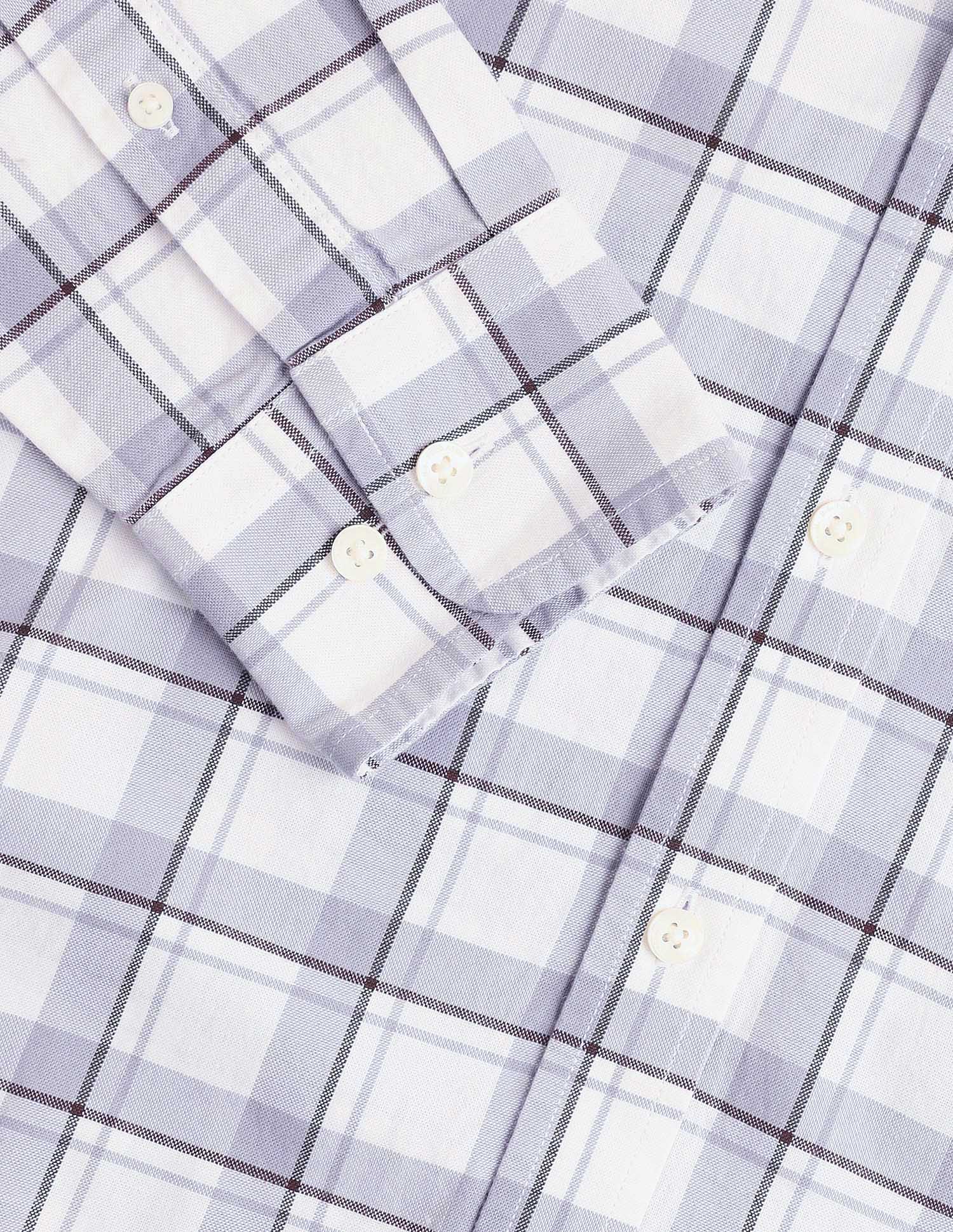 Grid Tattersall Checked Regular Fit Shirt Grey - U.S. Polo Assn. India | Large