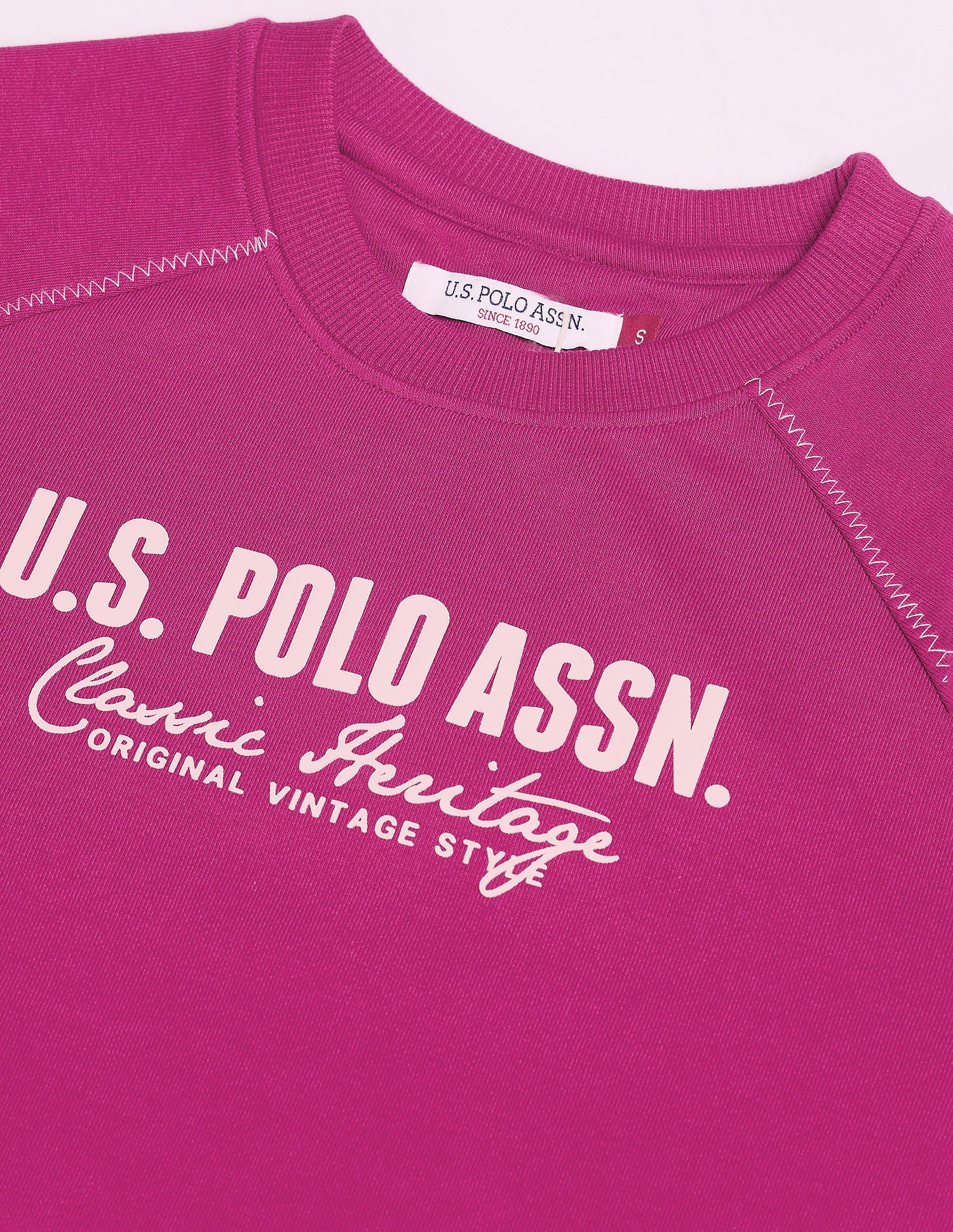 Hd Print Regular Fit Sweatshirt Fuchsia - U.S. POLO ASSN. | Large