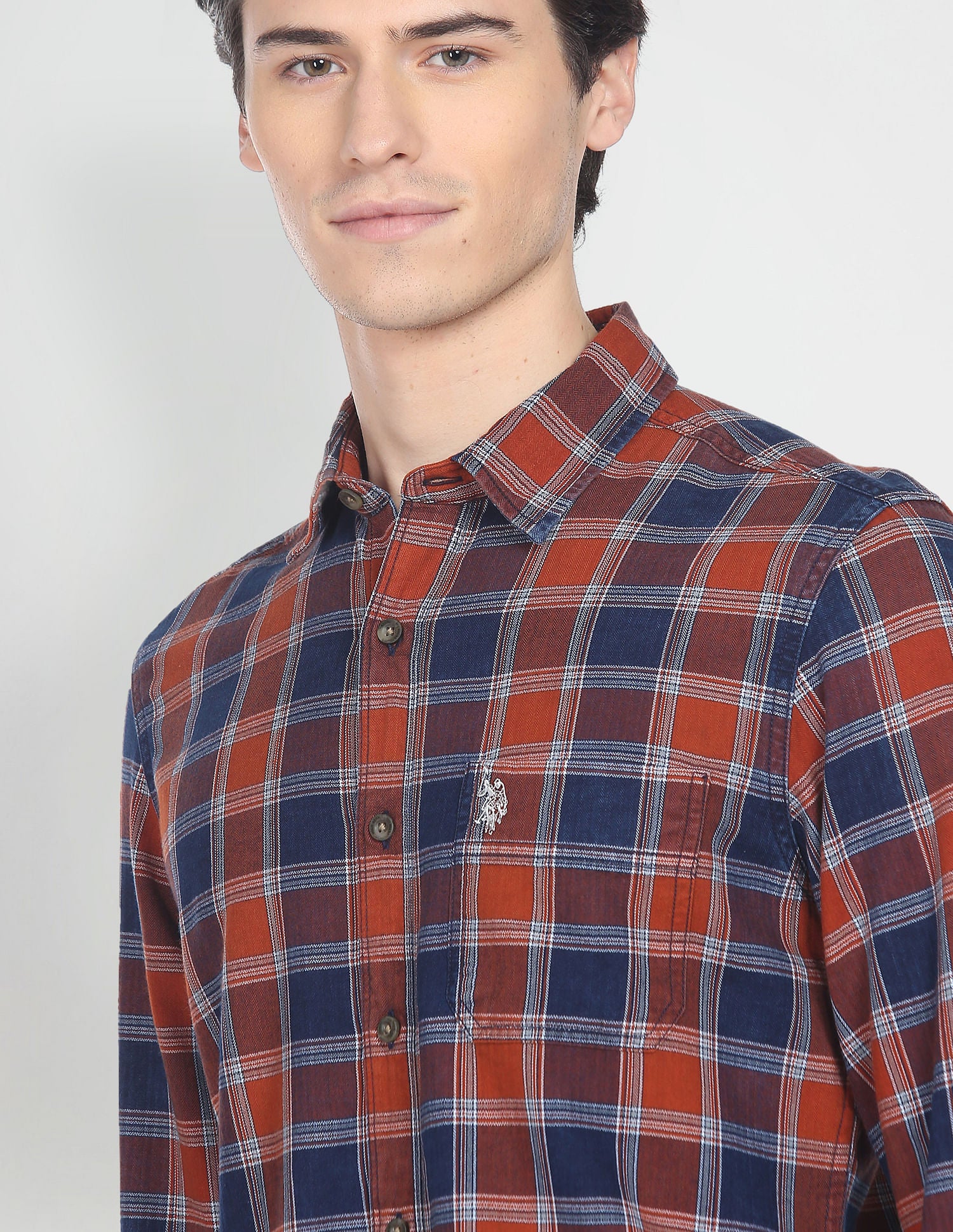 Indigo Vat Check Shirt Indigo - U.S. Polo Assn. India | Large