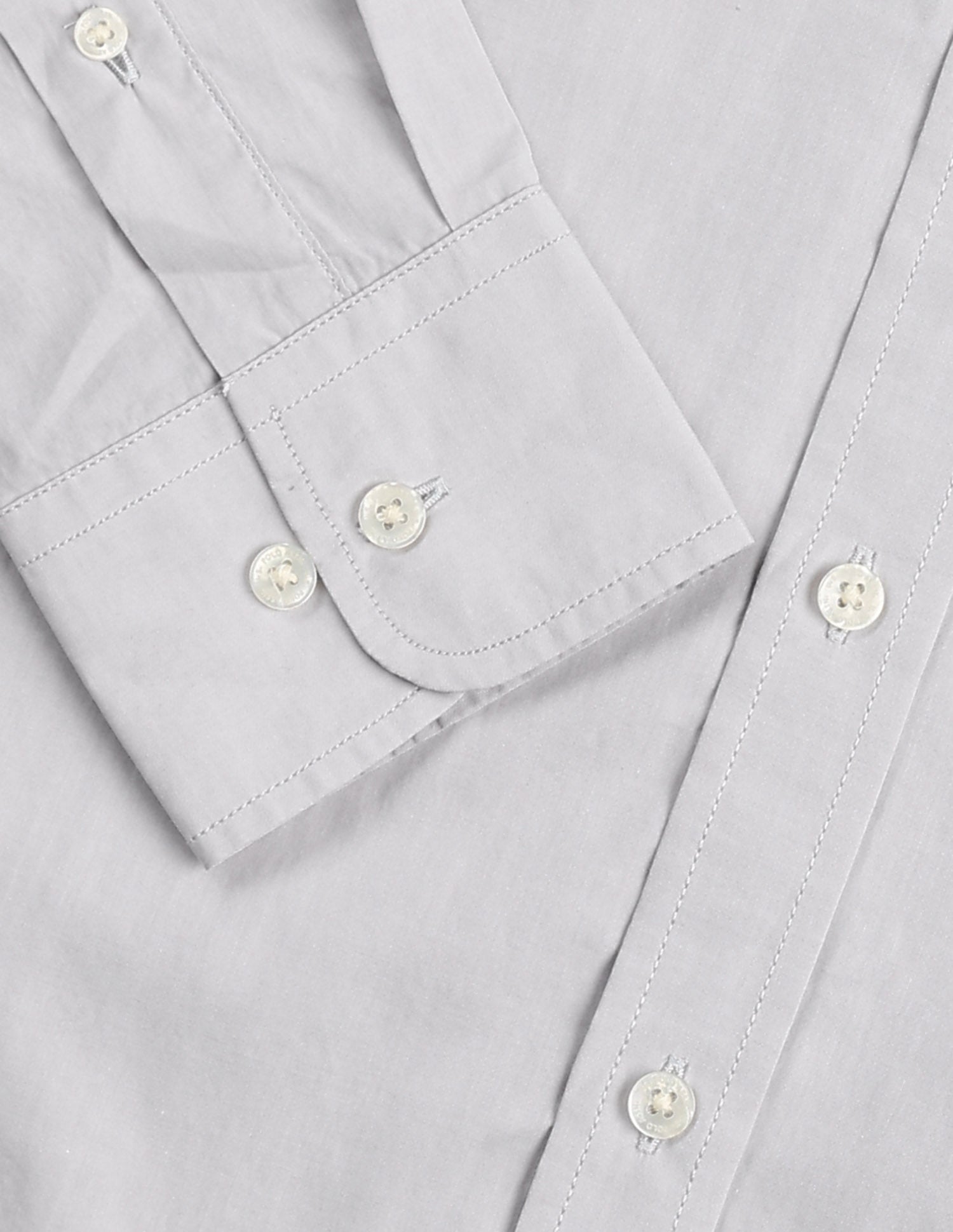 Pure Cotton Tailored Fit Shirt Light Grey - U.S. Polo Assn. India | Large