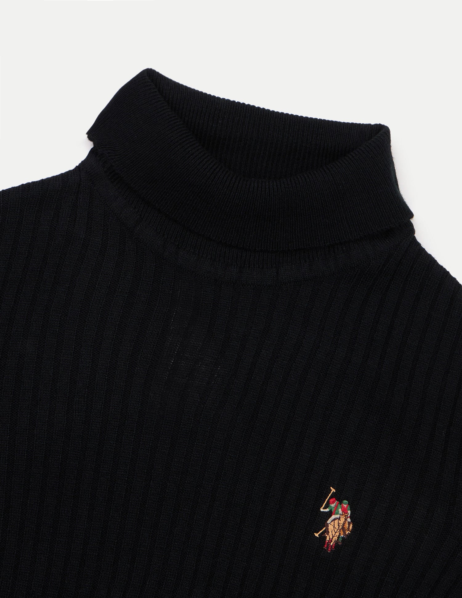 Patterned Knit Slim Fit Sweater Black - U.S. Polo Assn. India | Large