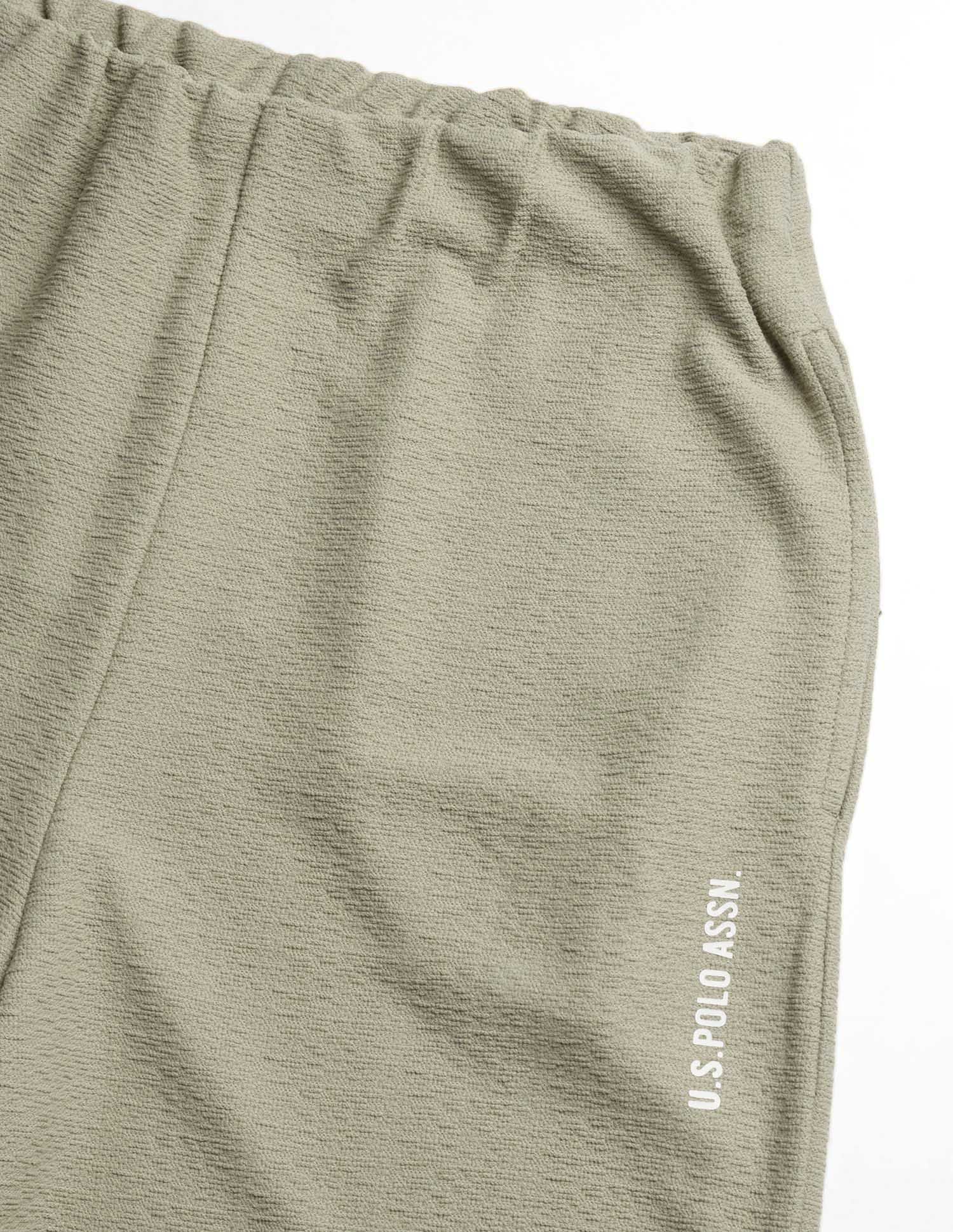 Textured Straight Fit Lounge Trousers Green - U.S. POLO ASSN. | Large