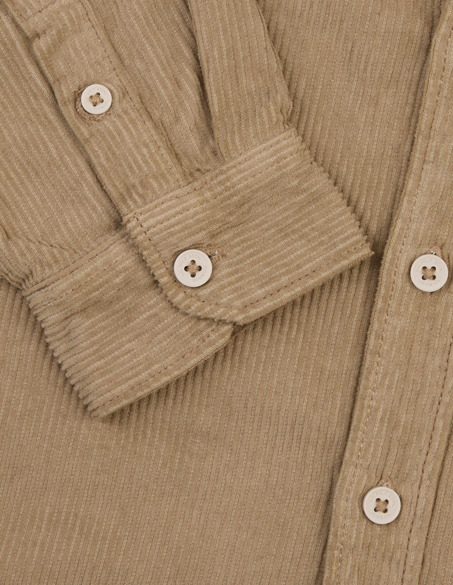 Corduroy Regular Fit Shirt Beige - U.S. Polo Assn. India | Large