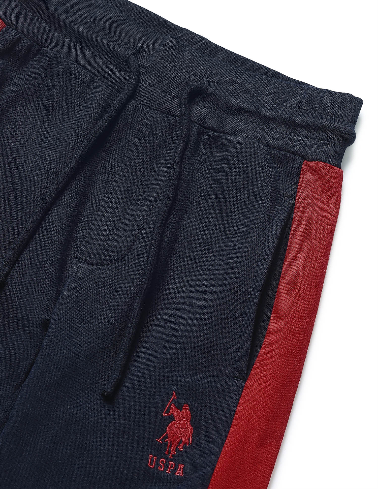 Solid Mid Rise Joggers Navy - U.S. Polo Assn. India | Large