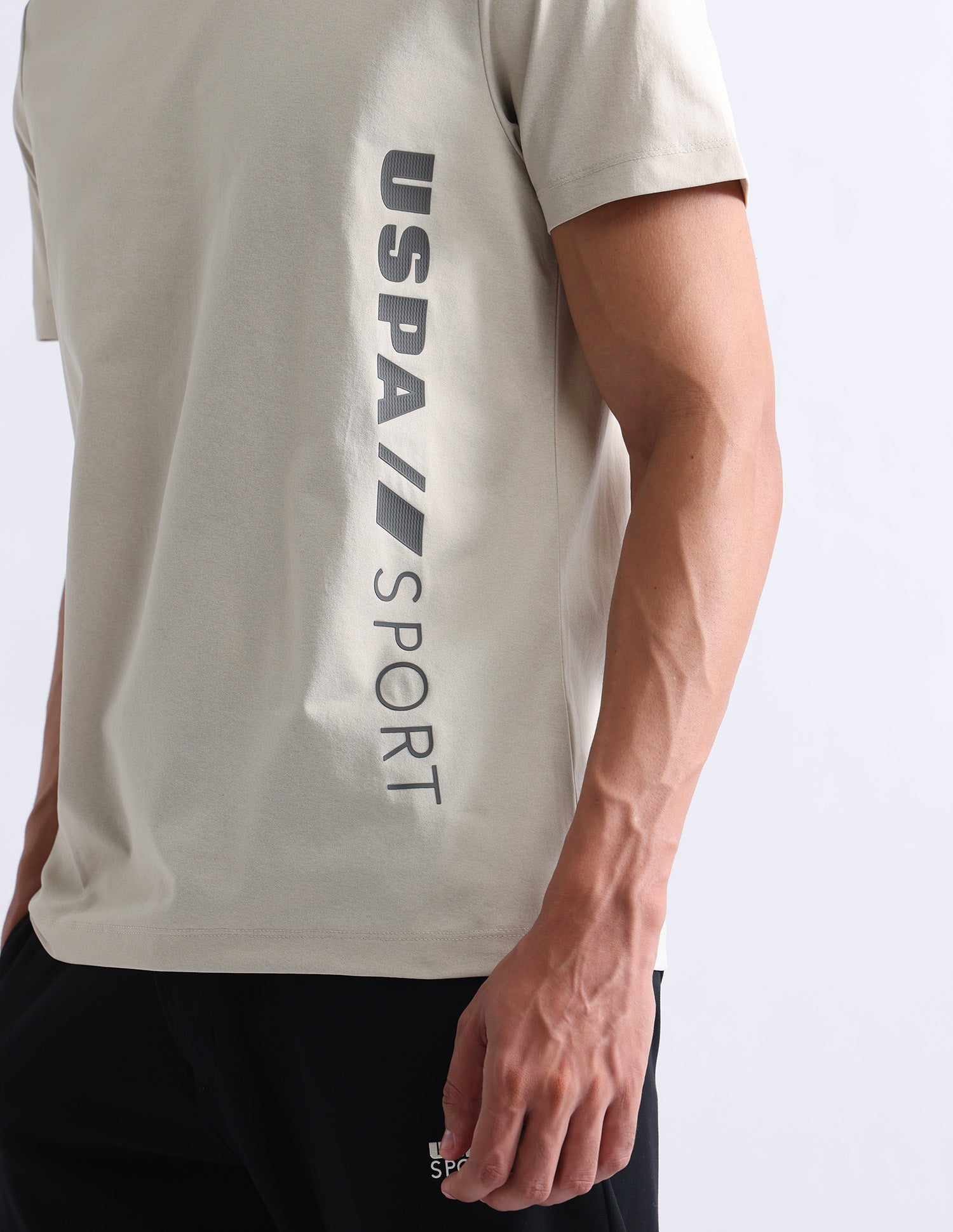 Brand Printed Slim Fit T-Shirt Off White - U.S. Polo Assn. India | Large