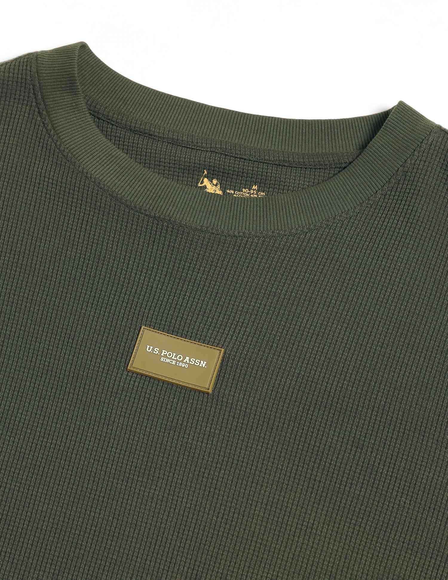 Oversized Fit Cotton PE001 Lounge T-Shirt - Pack Of 1 Olive - U.S. POLO ASSN. | Large