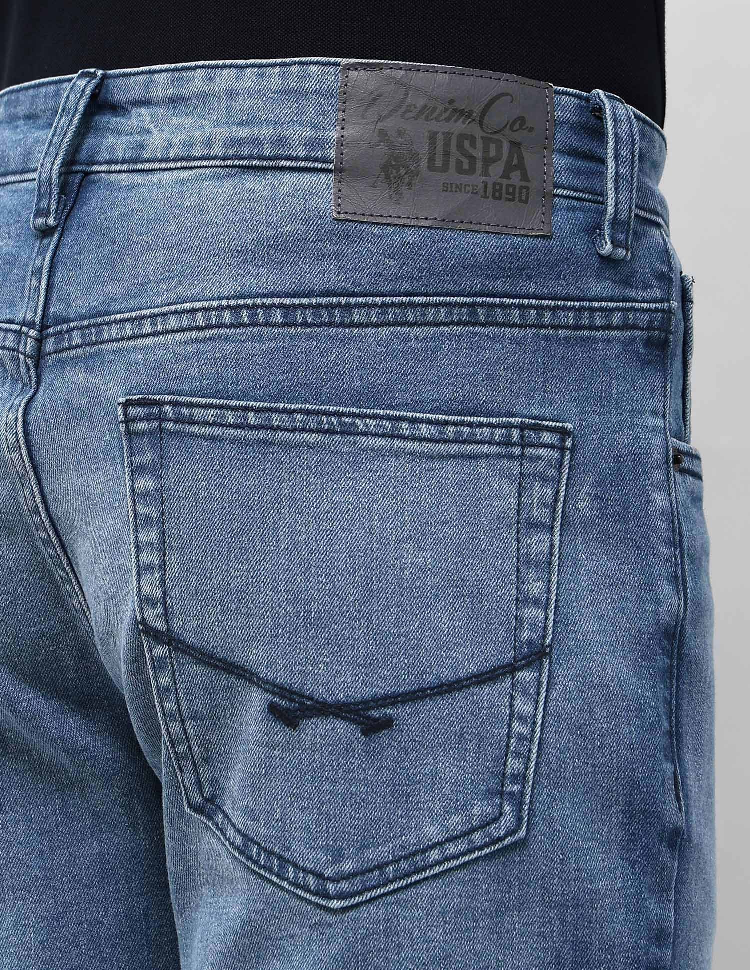 Brandon Slim Tapered Fit Blue Jeans Blue - U.S. Polo Assn. India | Large