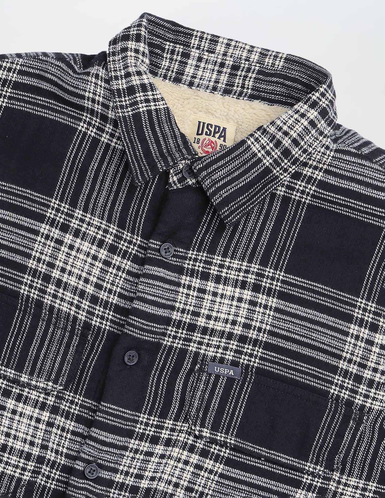 Tartan Checked Slim Fit Shirt Black - U.S. POLO ASSN. | Large