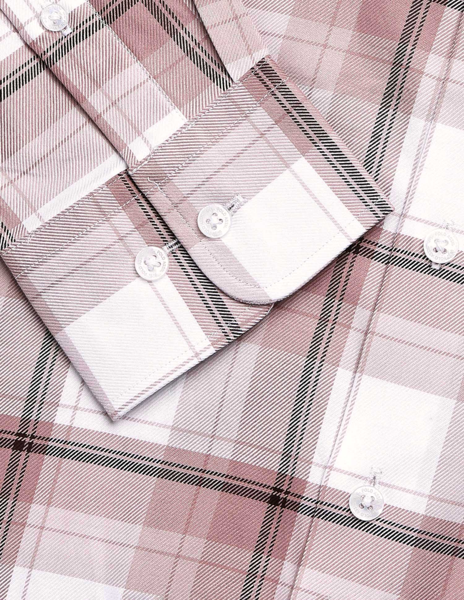 Tartan Checked Tailored Fit Shirt Maroon - U.S. POLO ASSN. | Large