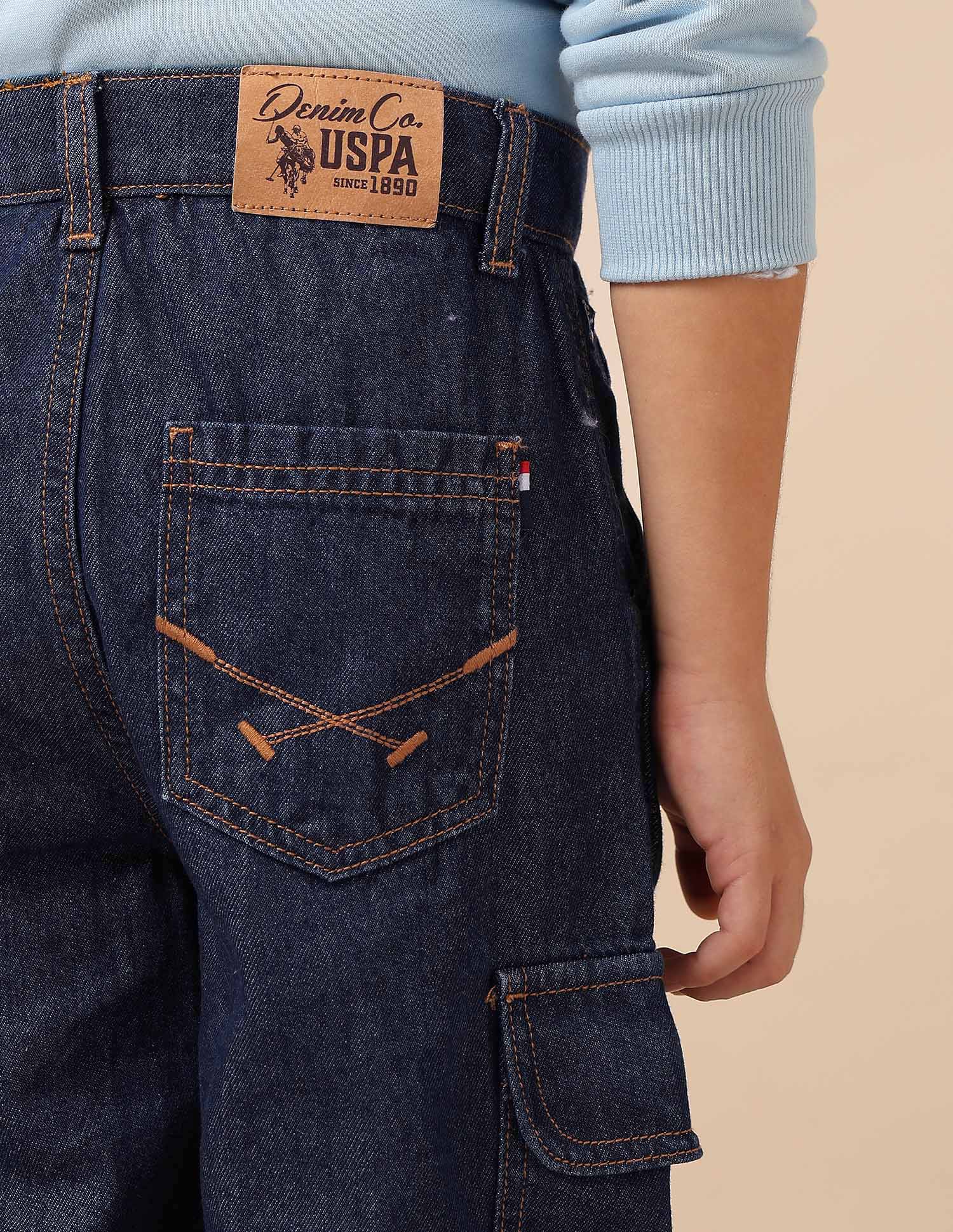 Boys Baggy Fit Mid Rise Jeans Blue - U.S. POLO ASSN. | Large