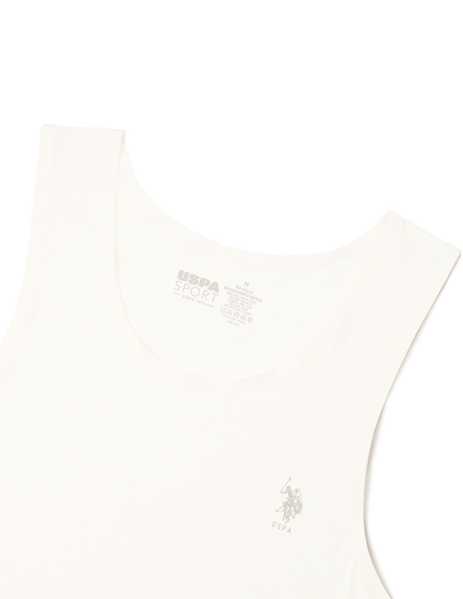Breathe Easy Mesh Seamless RV001 Sports Vest Off White - U.S. Polo Assn. India | Large